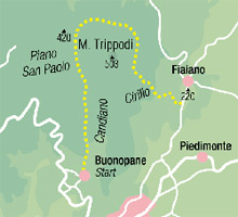 Mappa Il sentiero delle antiche Cantine 